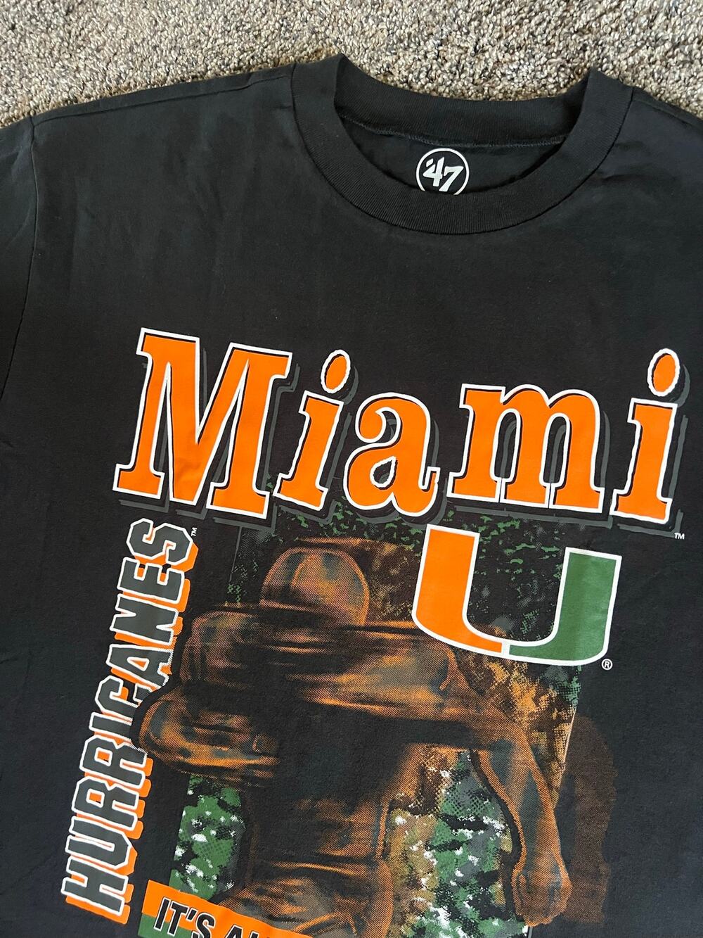 Miami U '47 Medium Black T-Shirt (NWT)